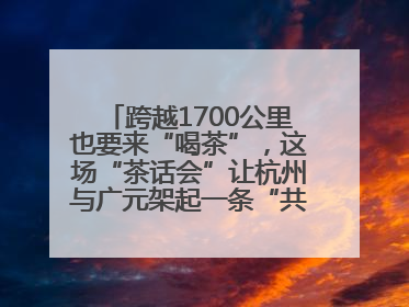 跨越1700公里也要来“喝茶”，这场“茶话会”让杭州与广元架起一条“共富之路”