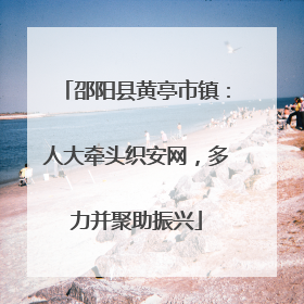 邵阳县黄亭市镇：人大牵头织安网，多力并聚助振兴