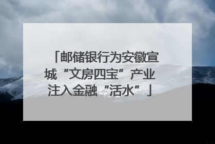 邮储银行为安徽宣城“文房四宝”产业注入金融“活水”