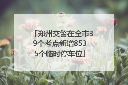 郑州交警在全市39个考点新增8535个临时停车位