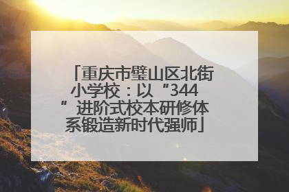 重庆市璧山区北街小学校：以“344”进阶式校本研修体系锻造新时代强师