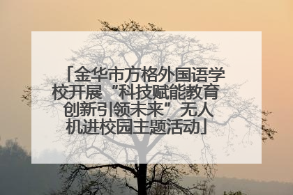 金华市方格外国语学校开展“科技赋能教育 创新引领未来”无人机进校园主题活动