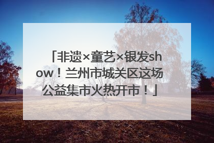 非遗×童艺×银发show！兰州市城关区这场公益集市火热开市！