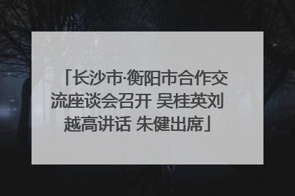 长沙市·衡阳市合作交流座谈会召开 吴桂英刘越高讲话 朱健出席