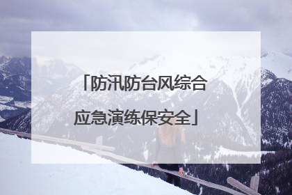 防汛防台风综合应急演练保安全