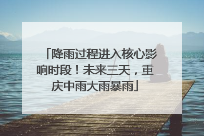 降雨过程进入核心影响时段！未来三天，重庆中雨大雨暴雨