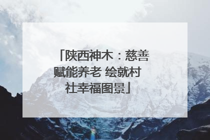 陕西神木：慈善赋能养老 绘就村社幸福图景
