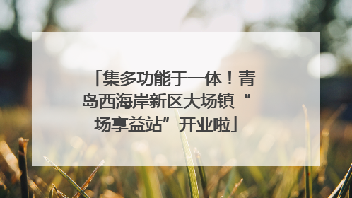 集多功能于一体！青岛西海岸新区大场镇“场享益站”开业啦