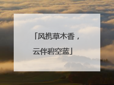 风携草木香，云伴碧空蓝