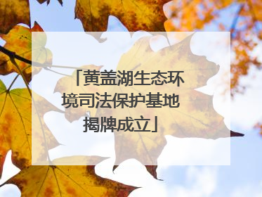 黄盖湖生态环境司法保护基地揭牌成立