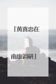 黄喜忠在南康调研