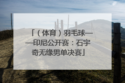 （体育）羽毛球——印尼公开赛：石宇奇无缘男单决赛