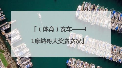 （体育）赛车——F1摩纳哥大奖赛赛况
