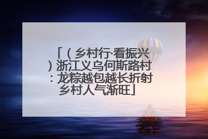 （乡村行·看振兴）浙江义乌何斯路村：龙粽越包越长折射乡村人气渐旺