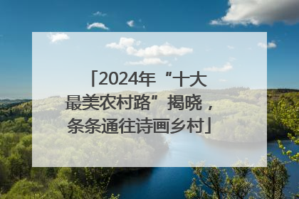 2024年“十大最美农村路”揭晓，条条通往诗画乡村
