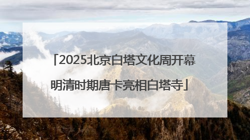 2025北京白塔文化周开幕 明清时期唐卡亮相白塔寺