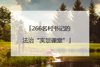 266名村书记的法治“实景课堂”