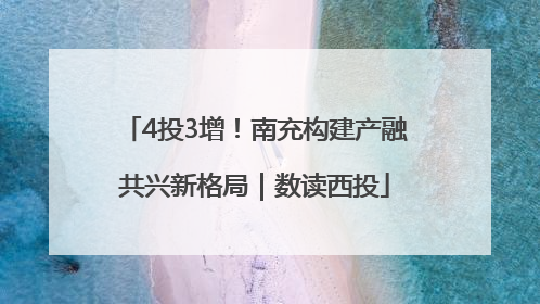 4投3增！南充构建产融共兴新格局｜数读西投