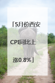5月份西安CPI同比上涨0.8%